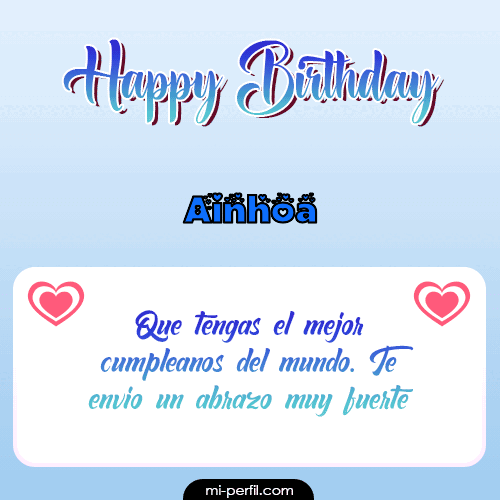 Happy Birthday II Ainhoa