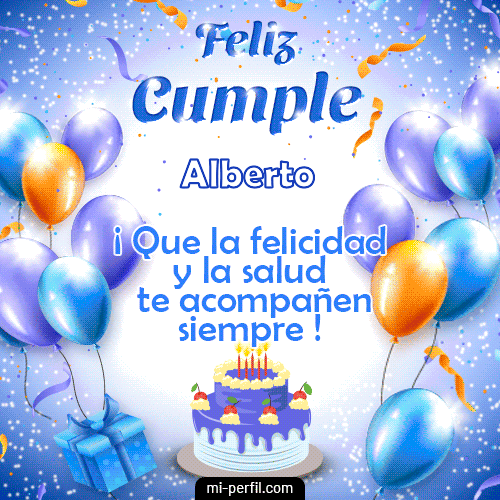 Gif de cumpleaños Alberto