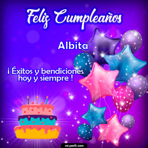 Gif de cumpleaños Albita 