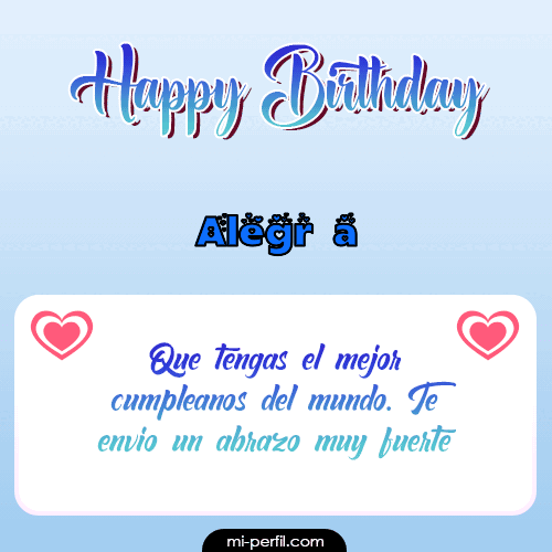 Happy Birthday II Alegría