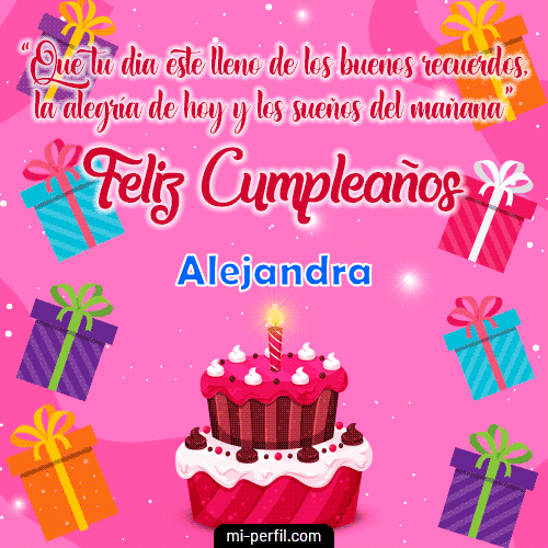 Gif de cumpleaños Alejandra