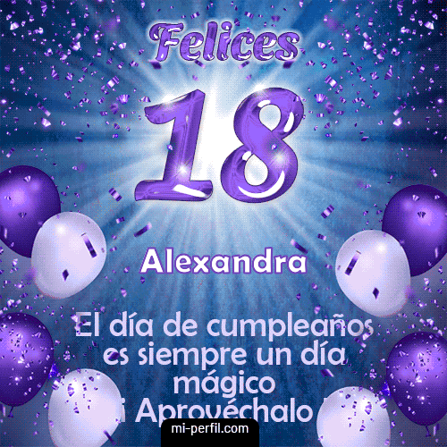 Gif de cumpleaños Alexandra