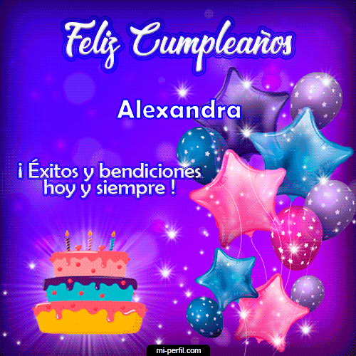 Gif de cumpleaños Alexandra