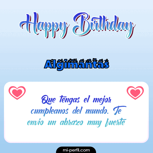 Happy Birthday II Algimantas