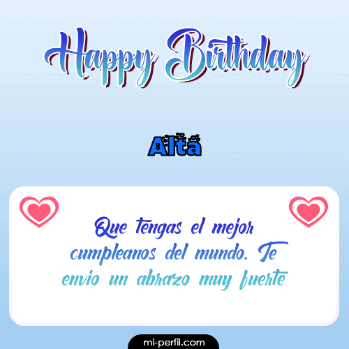 Happy Birthday II Alta