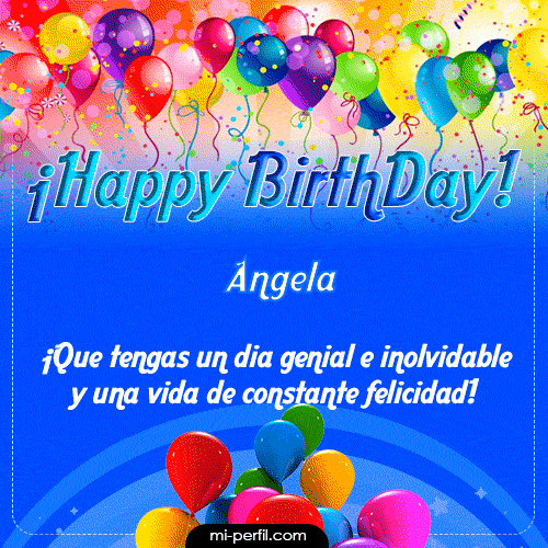 Gif Animado para cumpleaños Happy BirthDay Angela