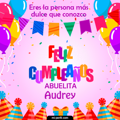 Gif de cumpleaños Audrey