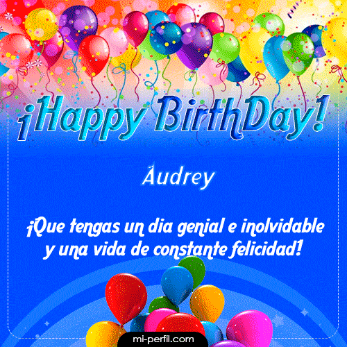 Gif de cumpleaños Audrey