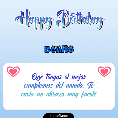 Happy Birthday II Benito