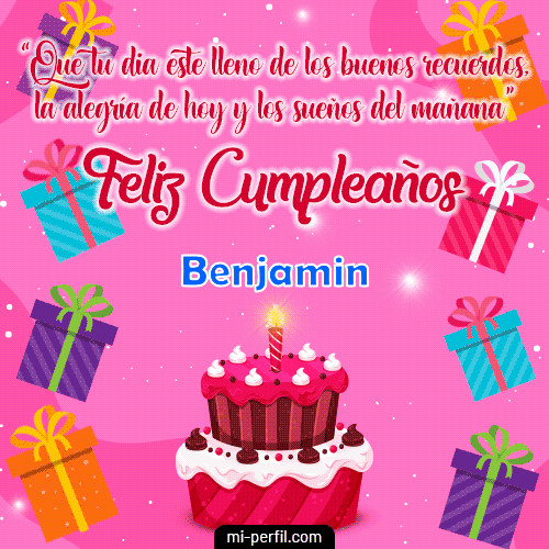 Gif de cumpleaños Benjamin
