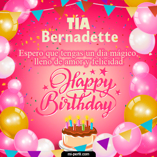 Gif de cumpleaños Bernadette