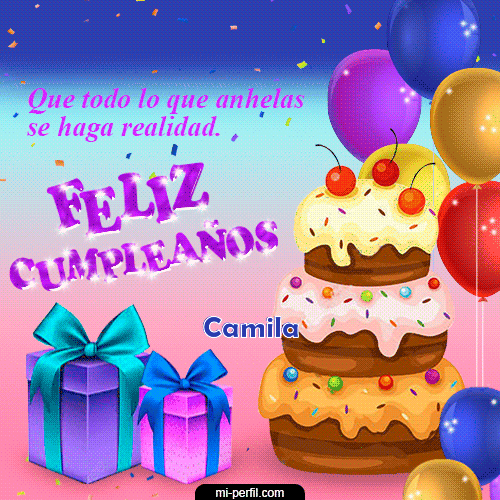 Gif de cumpleaños Camila