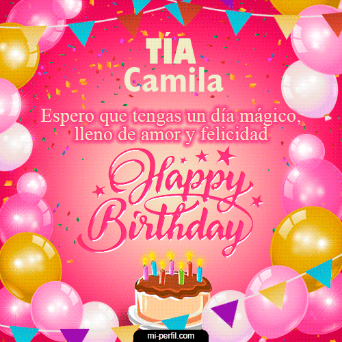 Gif de cumpleaños Camila