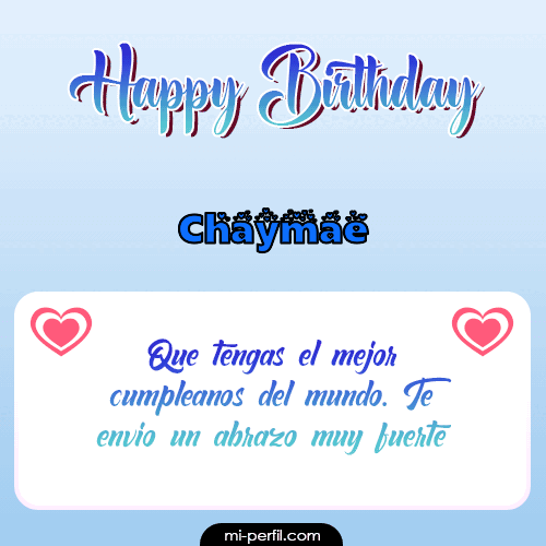 Happy Birthday II Chaymae