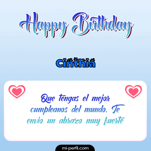 Happy Birthday II Cinthia