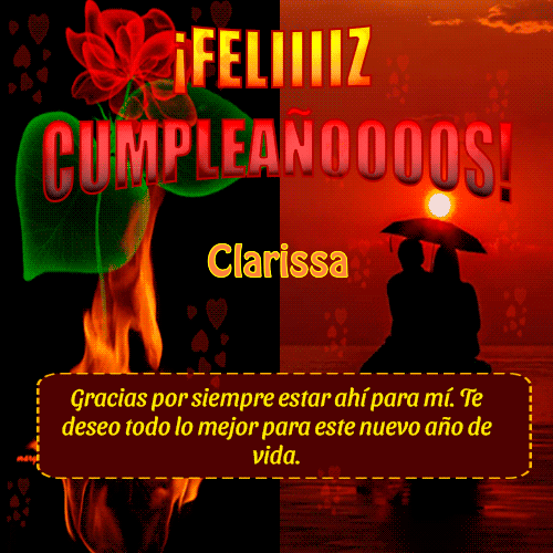 Gif de cumpleaños Clarissa