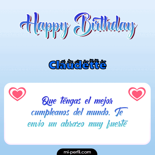 Happy Birthday II Claudette