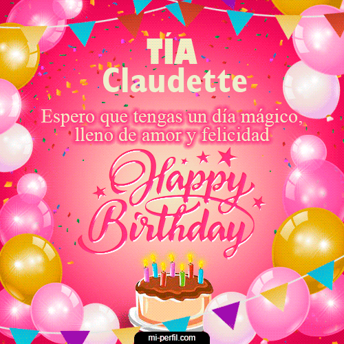 Gif de cumpleaños Claudette
