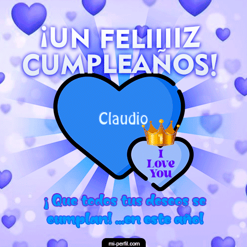 Gif de cumpleaños Claudio