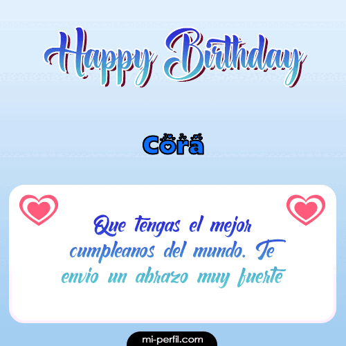 Happy Birthday II Cora