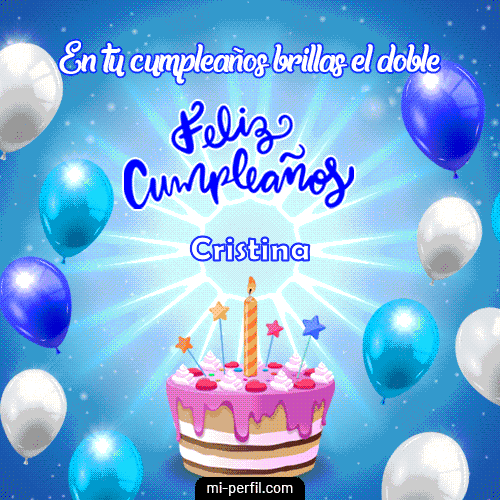 Gif de cumpleaños Cristina