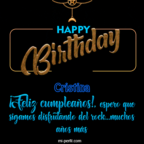 Gif de cumpleaños Happy  Birthday to you Cristina