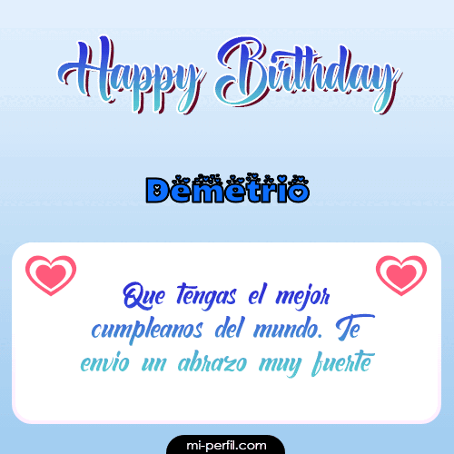 Happy Birthday II Demetrio