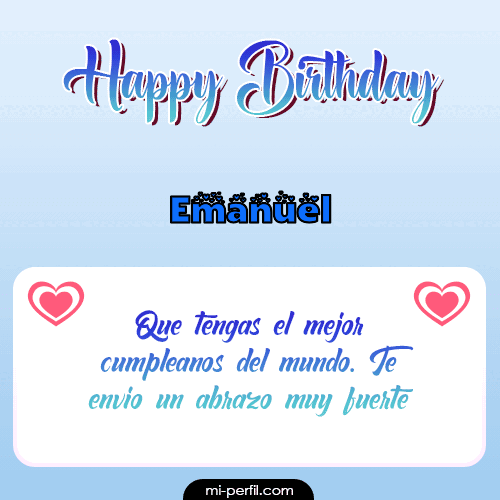 Happy Birthday II Emanuel