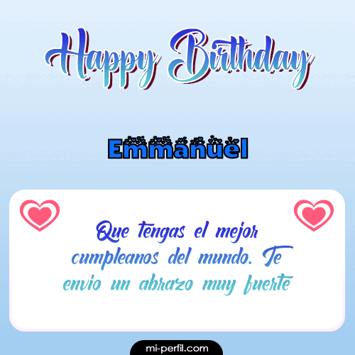 Happy Birthday II Emmanuel