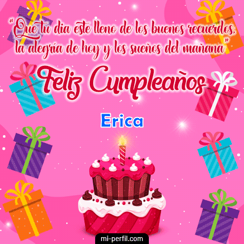 Feliz Cumpleaños 7 Erica