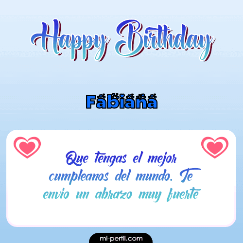 Happy Birthday II Fabiana