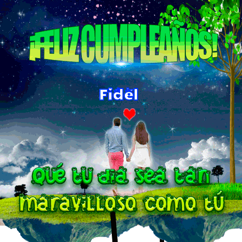 Gif de cumpleaños Fidel