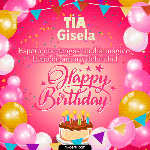 Gif de cumpleaños Gisela