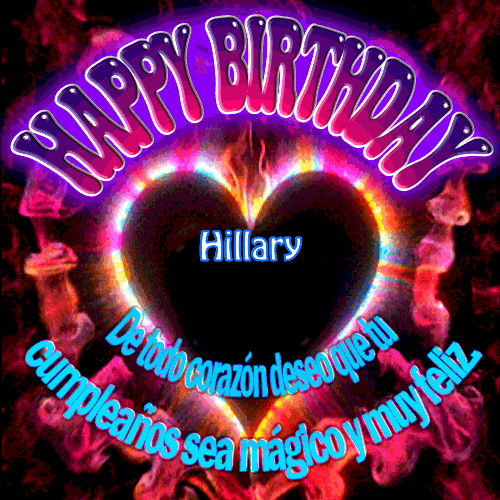 Gif de cumpleaños Hillary