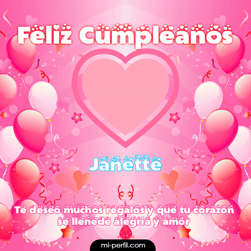Gif de cumpleaños Janette