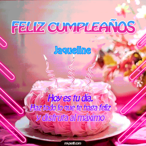 Gif de cumpleaños Jaqueline
