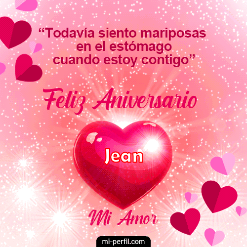 Feliz Aniversario Mi Amor Jean