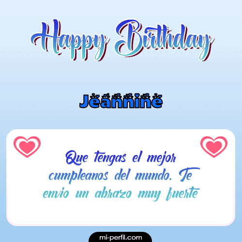 Happy Birthday II Jeannine