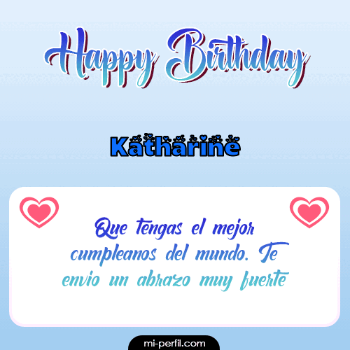 Happy Birthday II Katharine