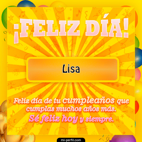 Gif de cumpleaños Lisa