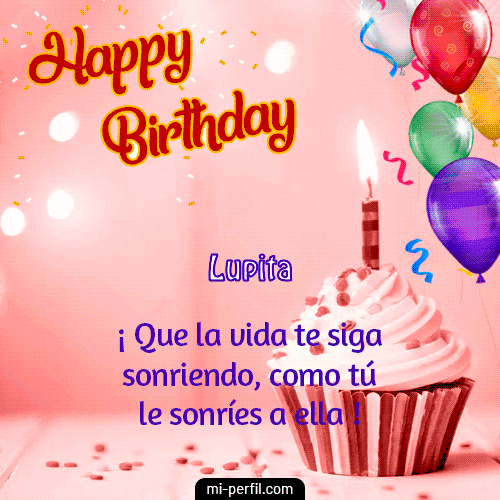 Gif de cumpleaños Lupita
