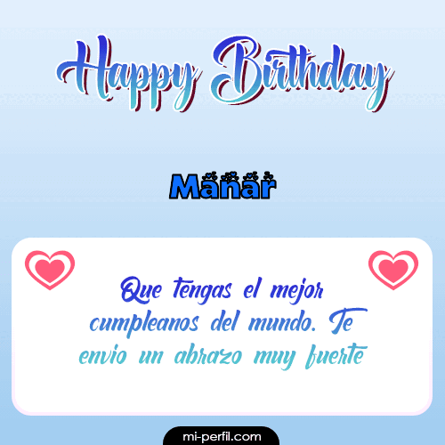 Happy Birthday II Manar