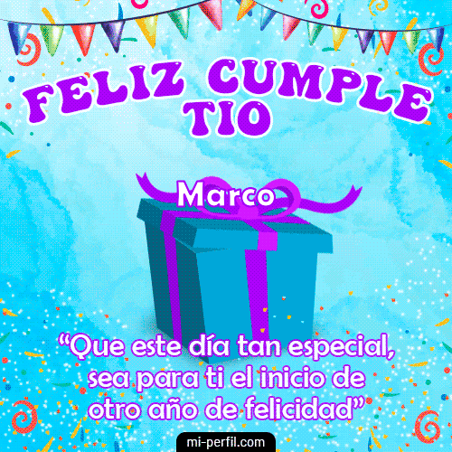 Gif de cumpleaños Marco