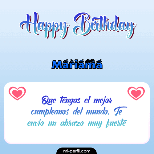 Happy Birthday II Mariama