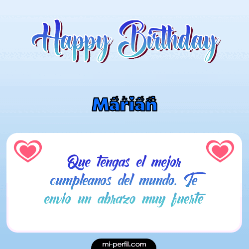 Happy Birthday II Marian