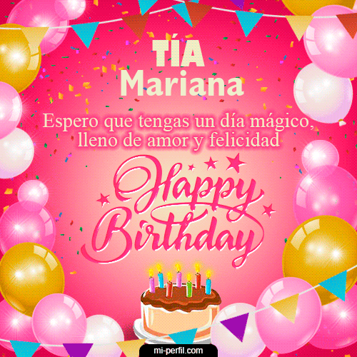 Gif de cumpleaños Mariana