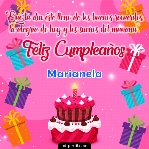 Gif de cumpleaños Marianela