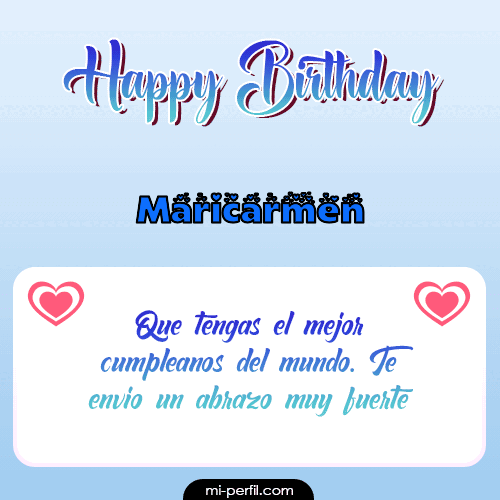 Happy Birthday II Maricarmen