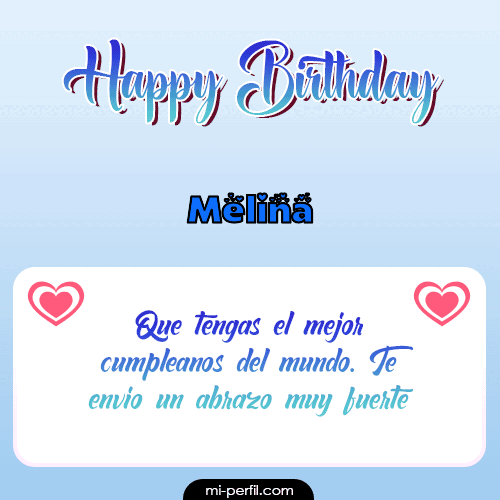 Happy Birthday II Melina