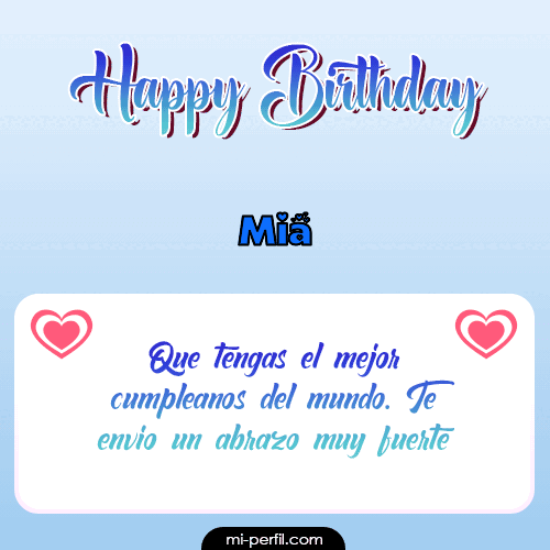 Happy Birthday II Mia